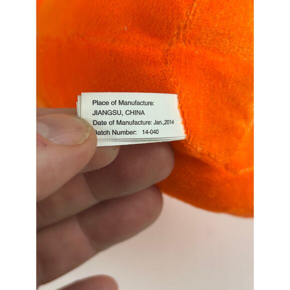 Toy Factory Orange Puppy Dog Plush Stuffed Animal 9" 2014 Carnival Prize - Picture 8 of 9